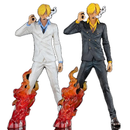 Boneco Action Figure One Piece Sanji Ativa o Diable Jambe
