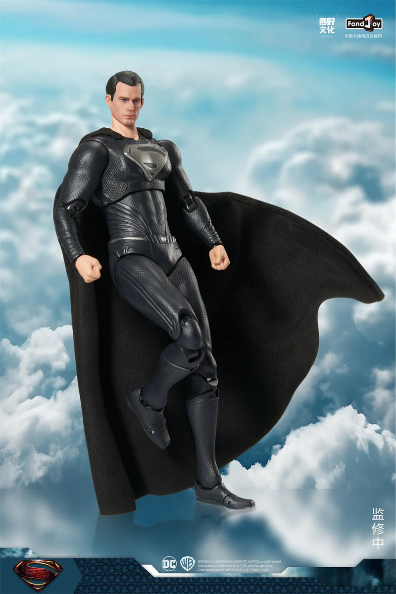 Boneco Action Figure Liga Da Justiça Superman Black Fondjoy