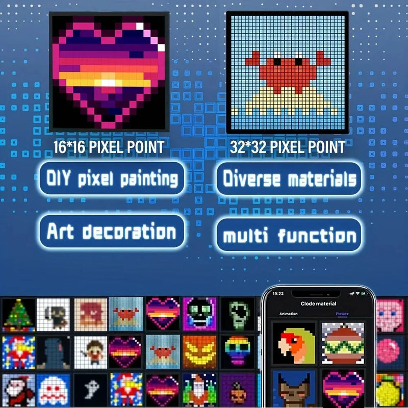 Luminária Gamer LED Screen Pixel Display