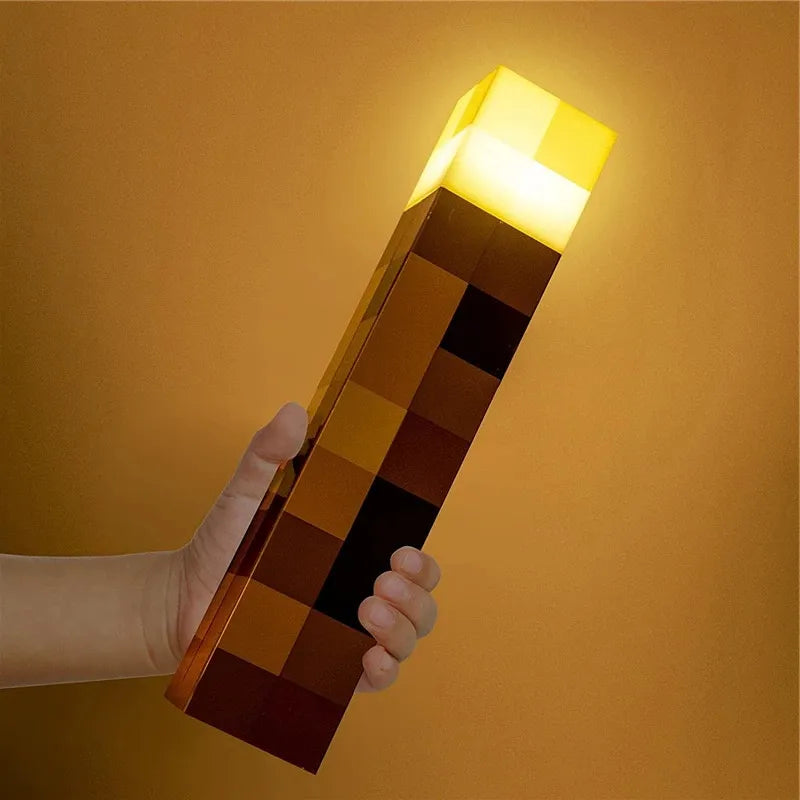 Luminária Led Gamer Tocha Minecraft recarregável