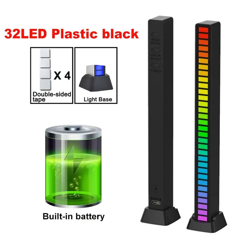 Luminária Gamer Led Equalizador Rítmico 16 leds