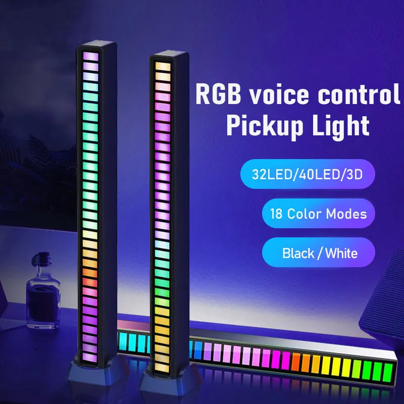 Luminária Gamer Led Equalizador Rítmico 16 leds