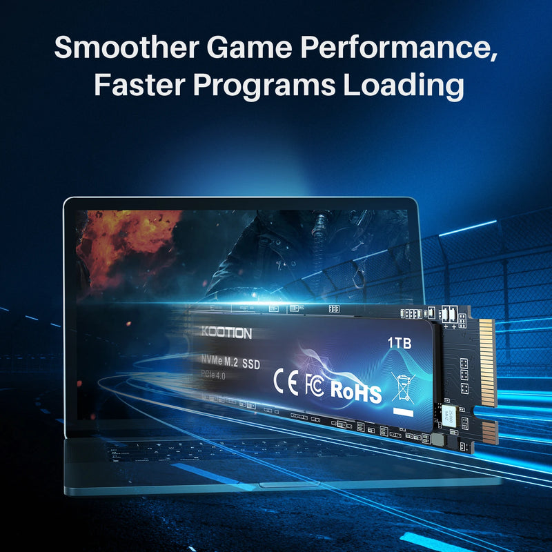 KOOTION M2 SSD NVMe Gen 4/3 M.2 SSD 1TB 512GB 256GB Internal Solid State Hard Disk M2 PCIe 4.0x4 2280 SSD Drive for PS5 Laptop