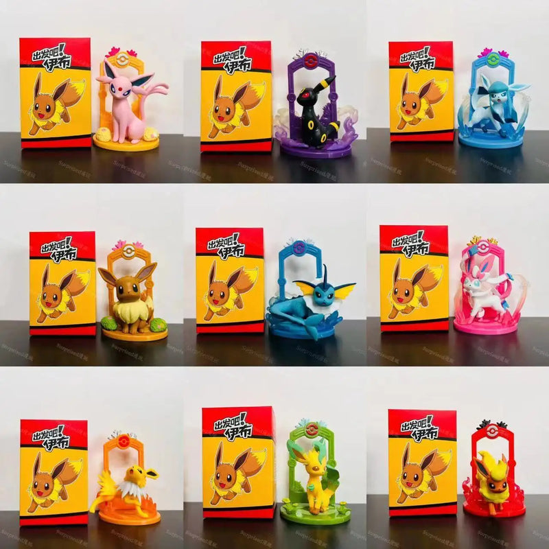 Boneco Action Figure Pokemon - Eevee 9 Evoluções