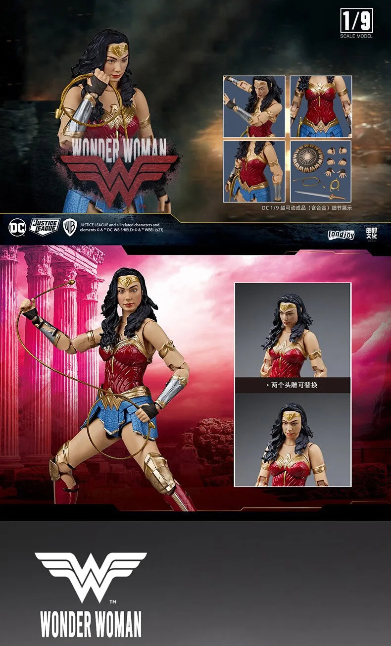 Boneco Action Figure Liga Da Justiça Mulher Maravilha Fondjoy