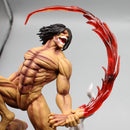 Boneco Action Figure  Attack On Titan - Titan Eren Jager vs Mandibula