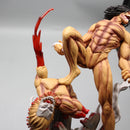 Boneco Action Figure  Attack On Titan - Titan Eren Jager vs Mandibula