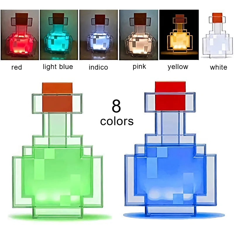 Luminária Led Gamer Poção Minecraft recarregável
