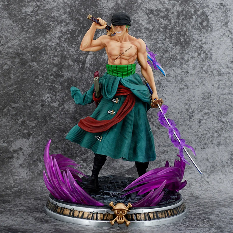 Boneco Action Figure One Piece - Roronoa Zoro 3 Espadas