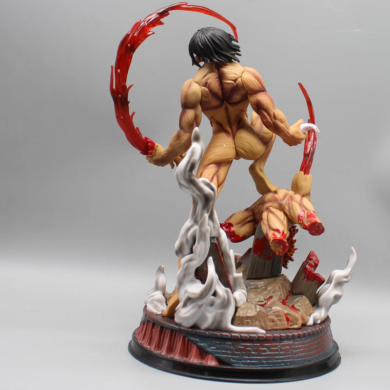 Boneco Action Figure  Attack On Titan - Titan Eren Jager vs Mandibula