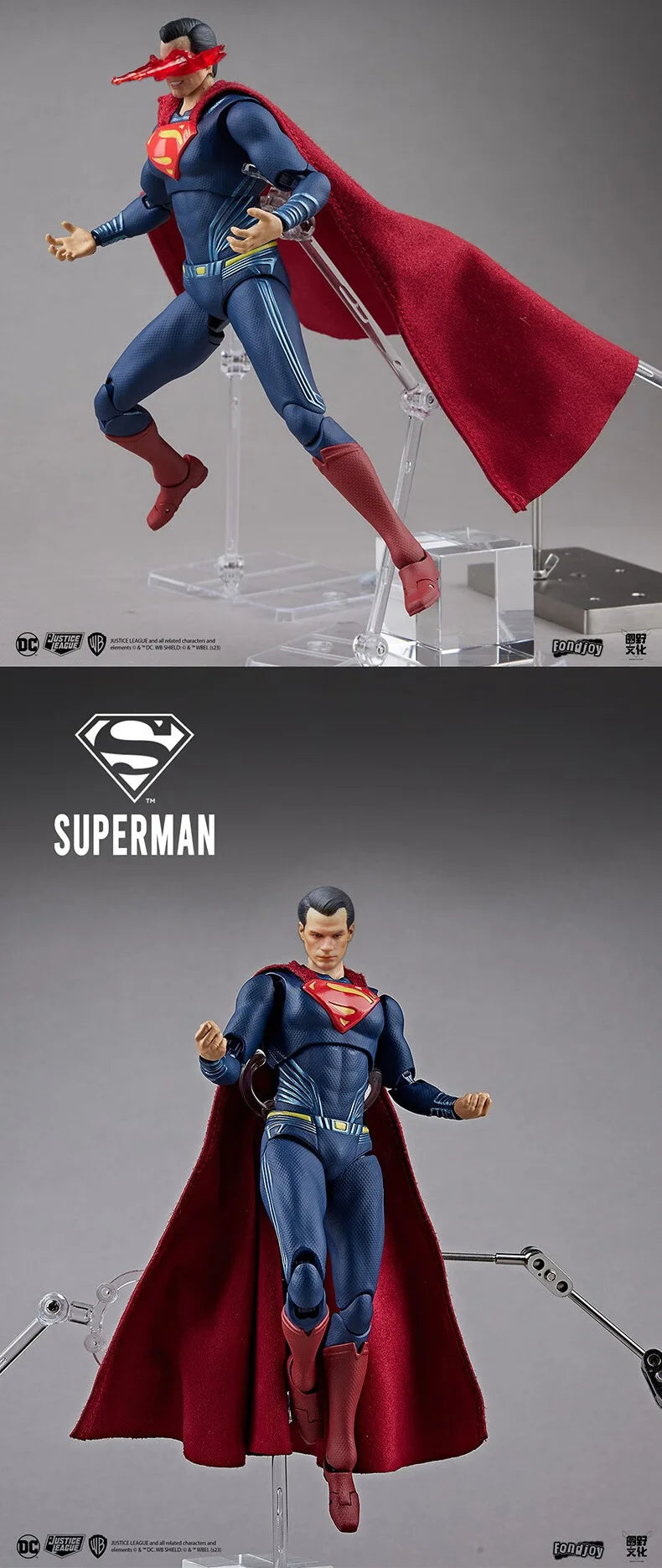 Boneco Action Figure Liga Da Justiça Superman Fondjoy