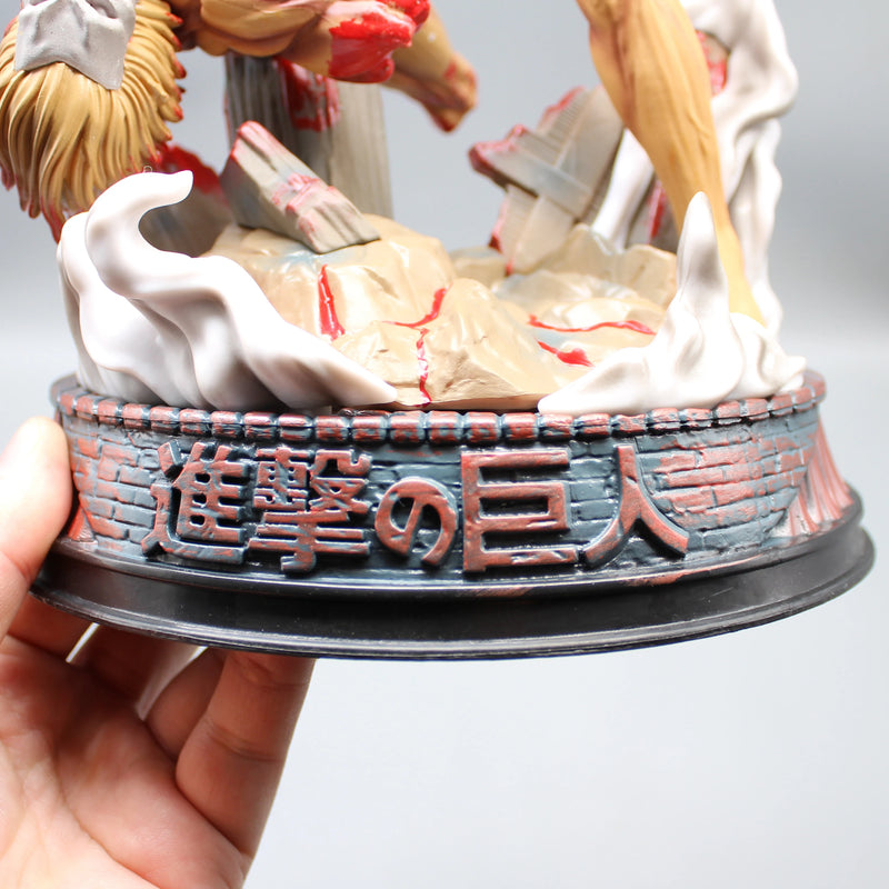 Boneco Action Figure  Attack On Titan - Titan Eren Jager vs Mandibula